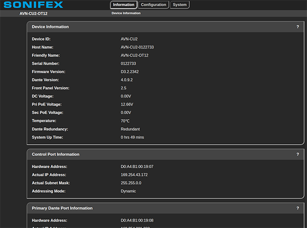 SONIFEX AVN-CU2-DANTE