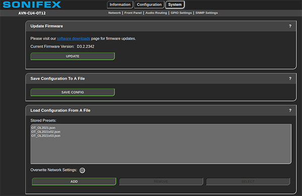 SONIFEX AVN-CU4-DANTE