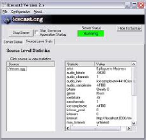 Icecast/Shoutcast Setup Window 01