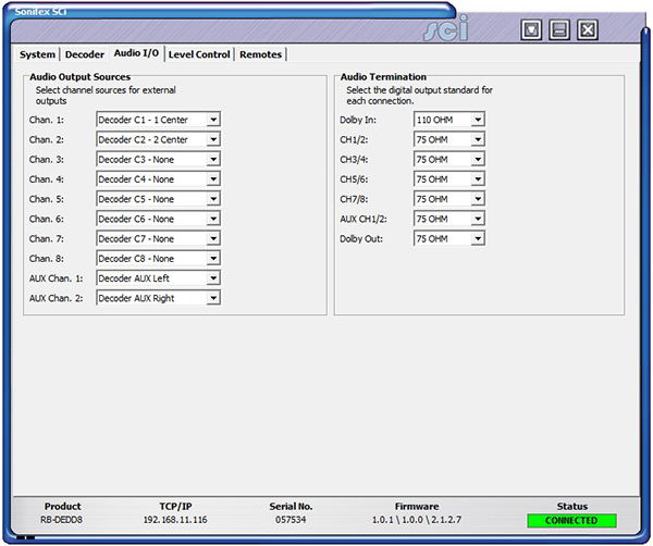 RB-DEDD8 AUDIO IO SCREEN