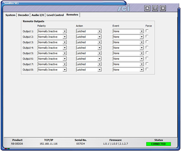 RB-DEDD8 REMOTES SCREEN