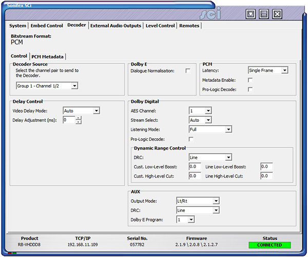 Sci image - RB-VHDDD8 Decoder Screen