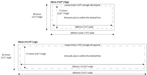 SignalLED artwork dimensions